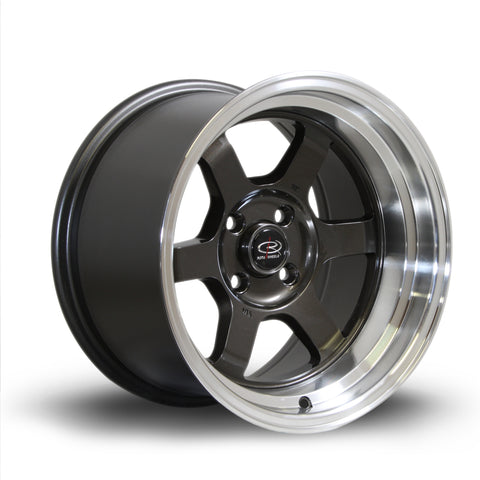 Rota Grid-V 15x9 4x100 ET0 Silver with Lip Alloy wheel